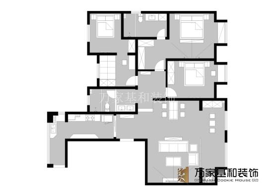 揚中公館150平新中式裝修設計案例